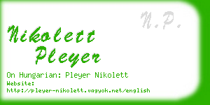 nikolett pleyer business card